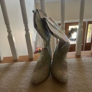 Rhinestone cowboy boots wide calf